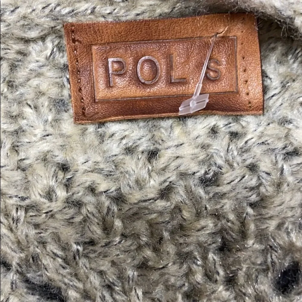 POL Cable Knit Khaki Long Cardigan Size Small